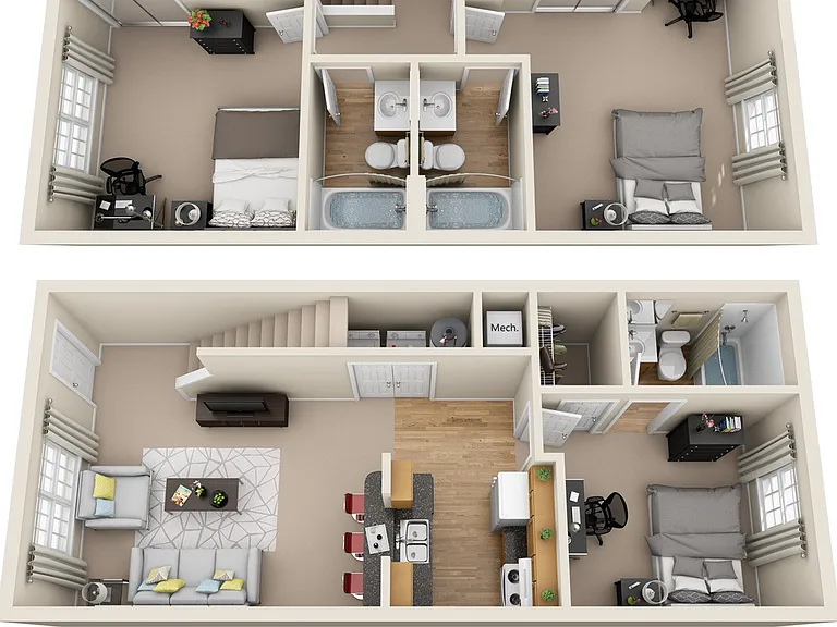 3-3 Townhome Deluxe 3-3 Townhome Deluxe