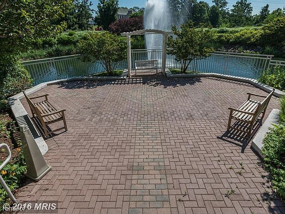 Water fountain in front of building