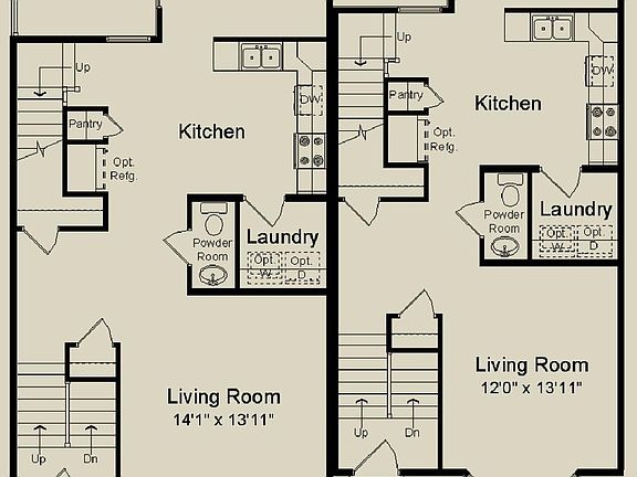First Floor on LEFT side of Floorplan