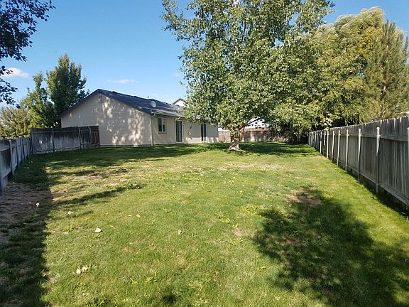 Fenced backyard