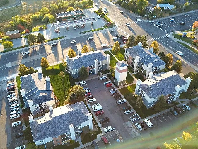 An ariel view of Horizon East Apartments in Aurora, Colorado
