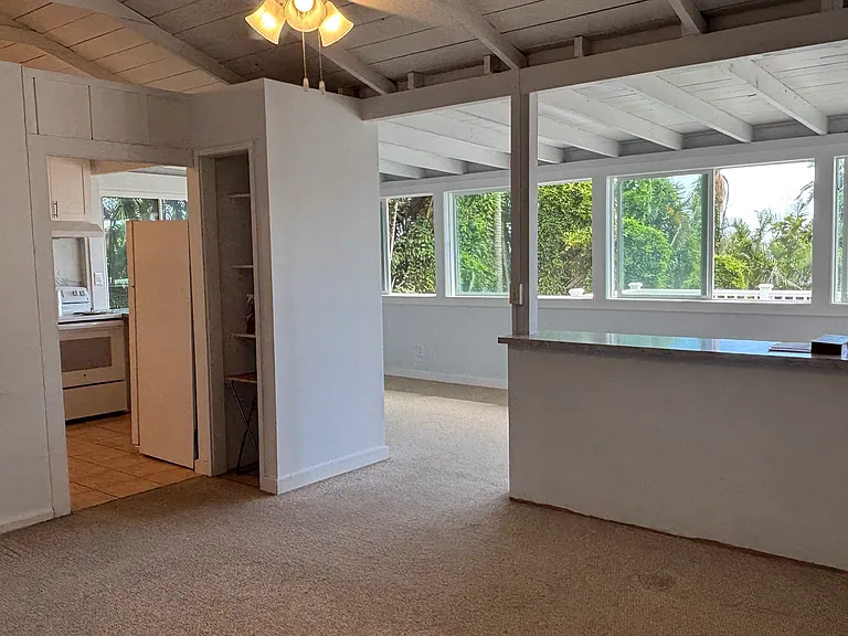 Large Dining Room is next to kitchen...both have ocean views. Countertop in diningroom is for food.