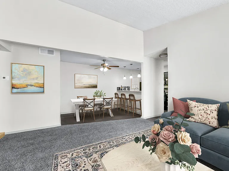 A1 Open Concept Living Area w/ Breakfast Nook