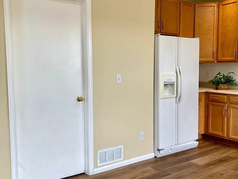 Kitchen and the door to the laundry room