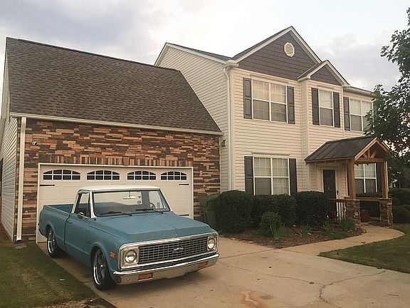 New rock front and porch