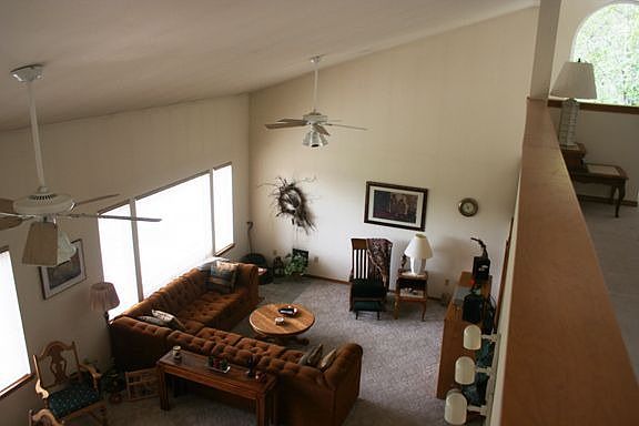 View down from loft