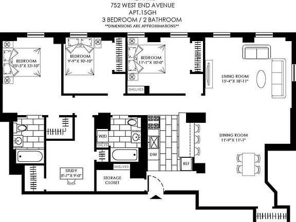 2nd image of 752 W End Ave #15GH