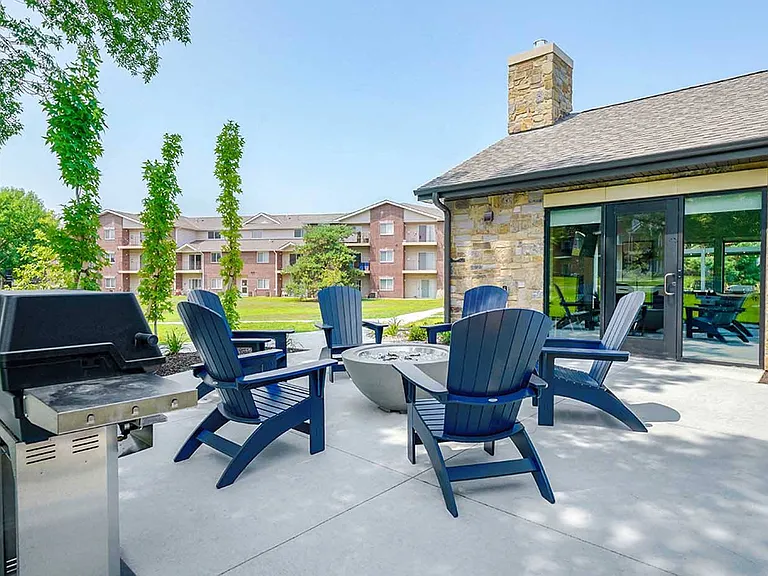 Gather around the fire in our outdoor areas by the clubhouse.