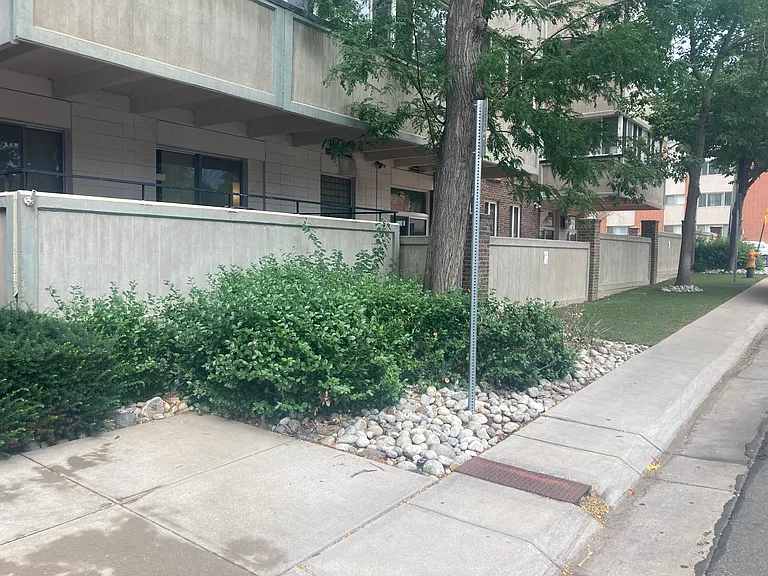 West side of the building.
