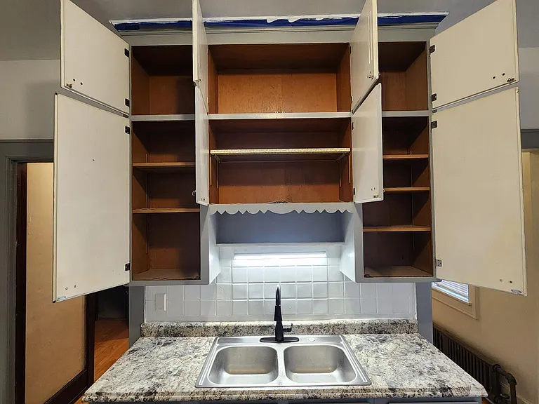 Kitchen cabinets open