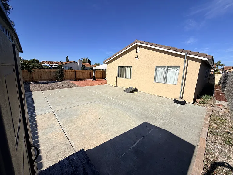 spacious and low maintenance backyard
