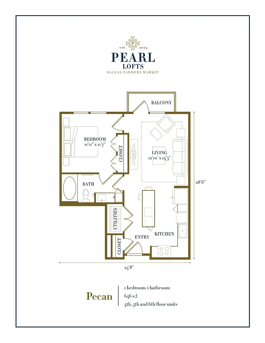 Floor plan Pecan *Mixed Income Housing