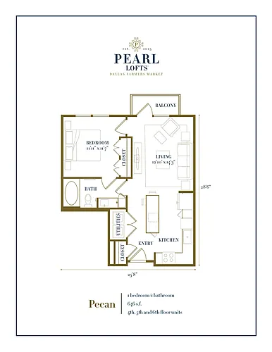 Floor plan Pecan *Mixed Income Housing