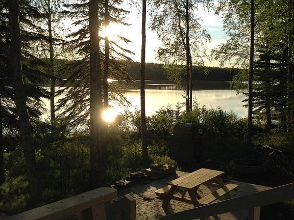 View of lake from deck