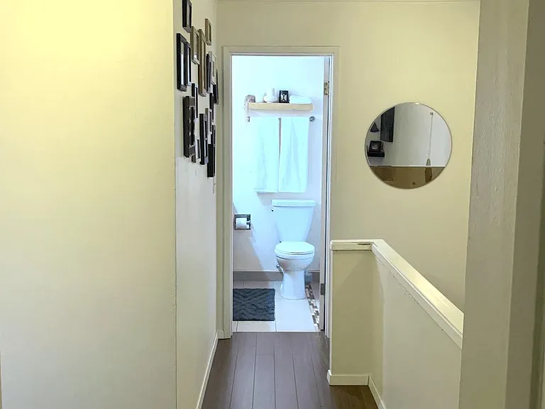 hallway master bathroom