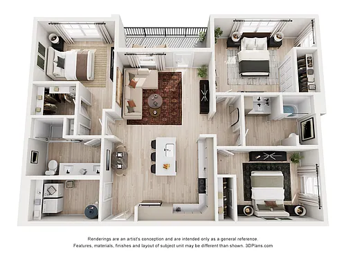 Floor plan Horseshoe | 3 Bed | 2 Bath