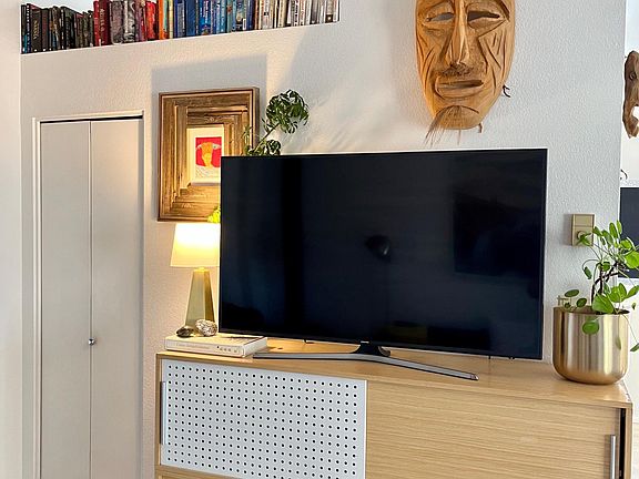 Samsung smart TV, video consoles, books, and games.