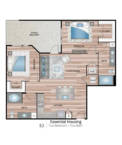 Floor plan Two bedroom