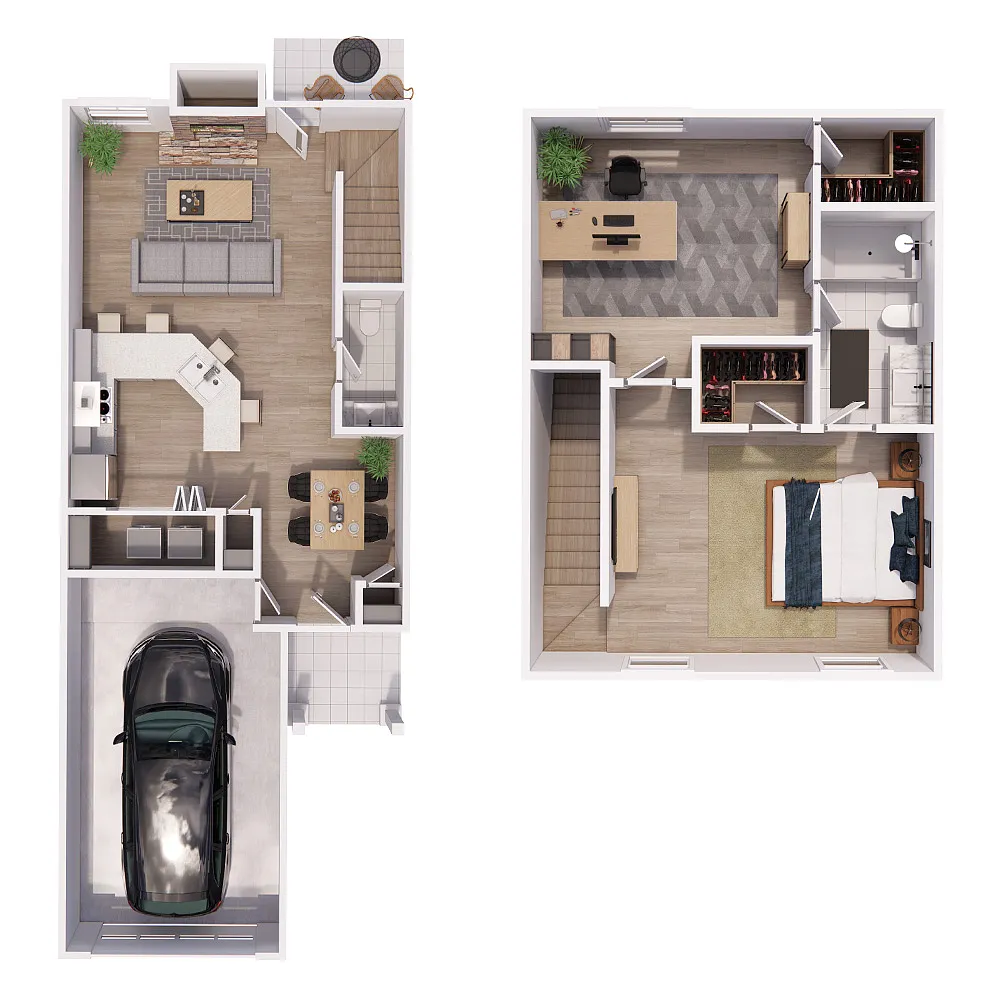 Floor plan Deluxe 1 Car Garage