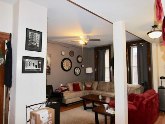 Family room view from kitchen area