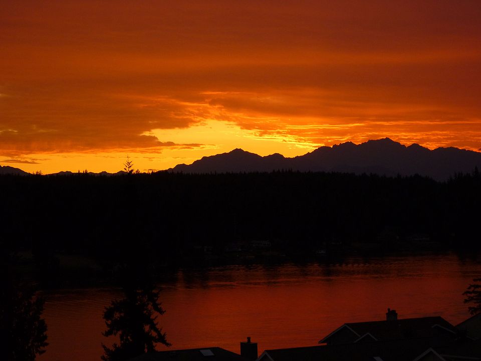 Sunset view from porch