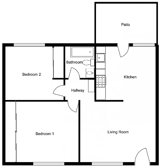 Floor plan Two bedroom