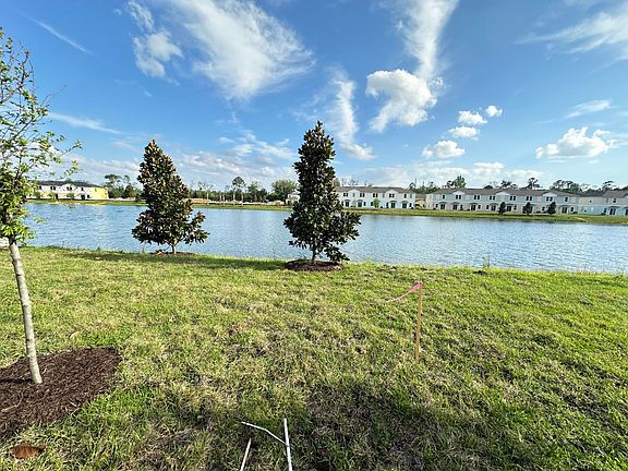 Lake in backyard