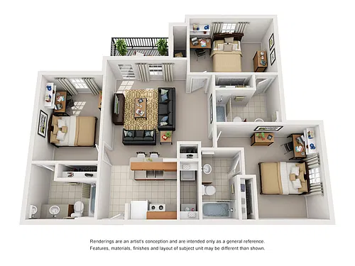 Floor plan 3 Bedroom 3 Bathroom