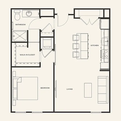 Floor plan A3-One Bedroom