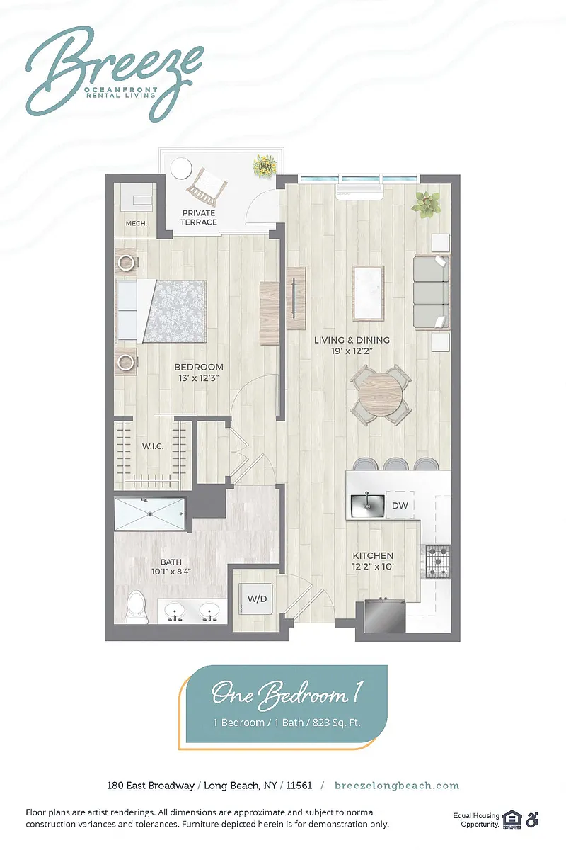 Floor plan A1 - One Bedroom