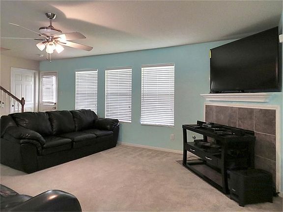 Easy access to covered patio and upstairs.