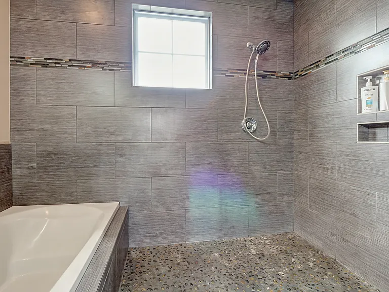 Double Shower Heads in Upstairs Master Bathroom