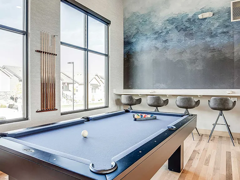 From casual competition to weekend hangouts, the stylish resident lounge offers the perfect space to unwind with billiards, conversation, and community.