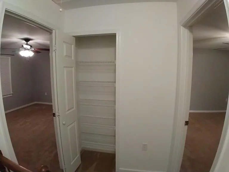 Upstairs linen closet in hallway