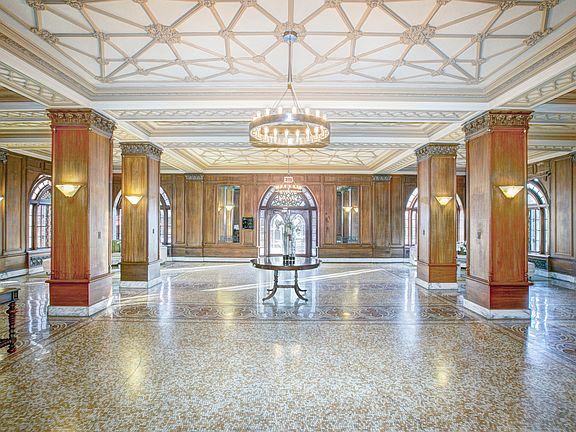 art deco building lobby