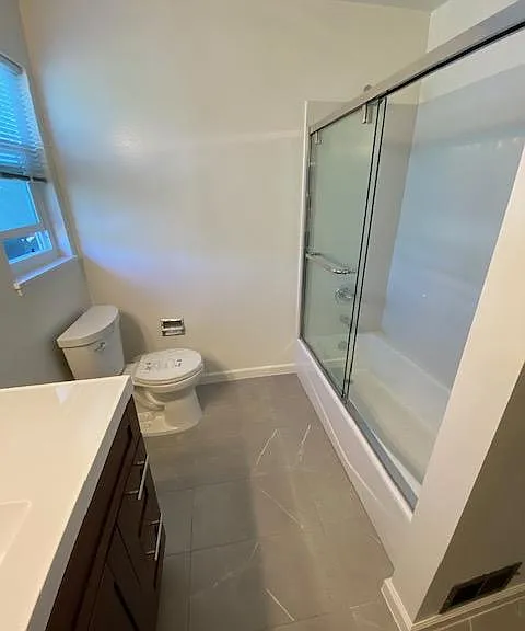 New shower over tub