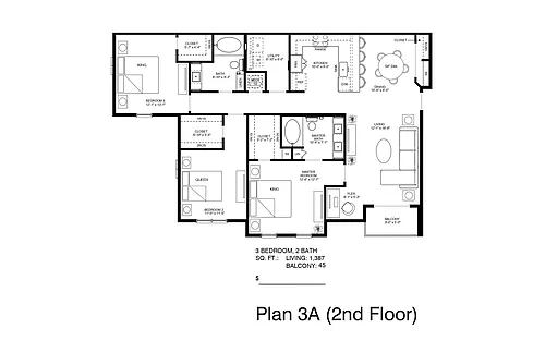 Floor plan 3-B