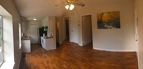 Living room and kitchen