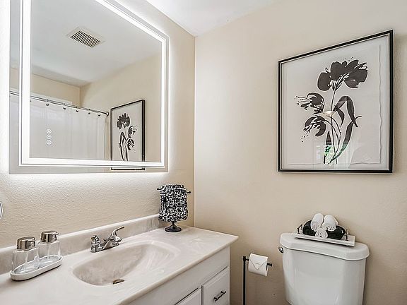 Masterbath w/ lighted mirror