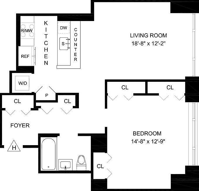 2nd image of 160 W 62nd St APT 12H