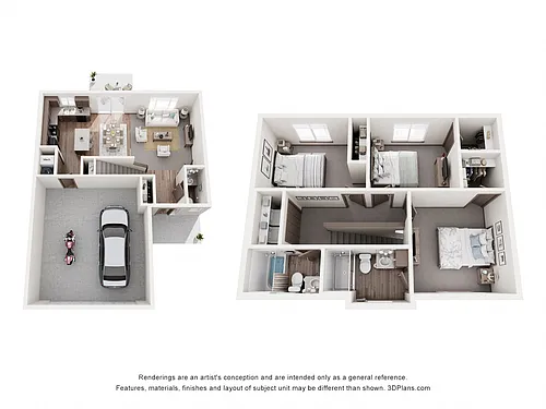 Floor plan 3 Bedroom 2.5 Bathroom