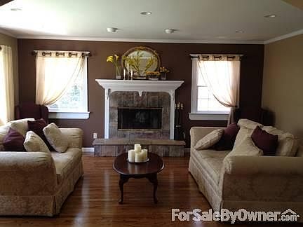 Living Room
						:
						w/ wood burning fireplace