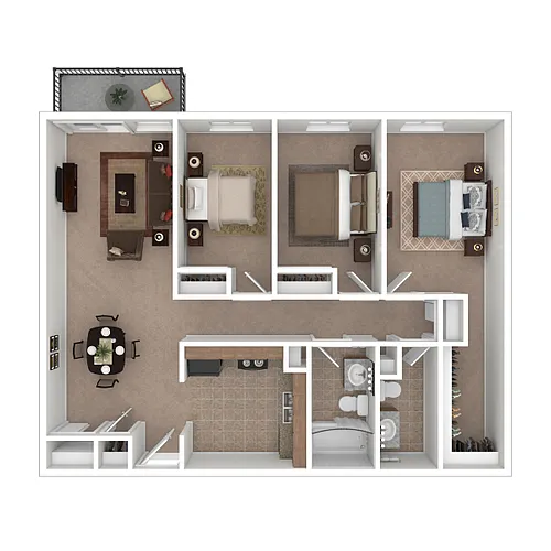 Floor plan Summit - Three Bedroom 1.5 Bath