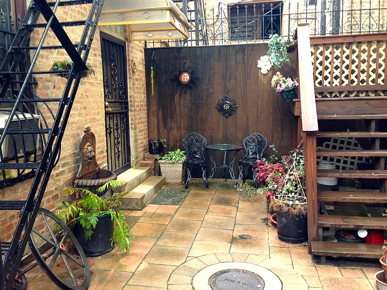 Backyard courtyard for a peaceful getaway.