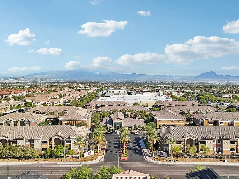 Aerial Entrance Off Carnegie Street with View of LV Strip