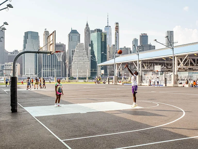 Get active at the Brooklyn Bridge Park Pier.