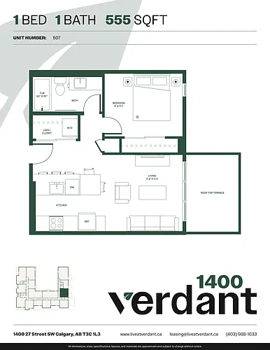 Floor plan 1 Bedroom 1 Bath 1 Bed 1 Bath 18