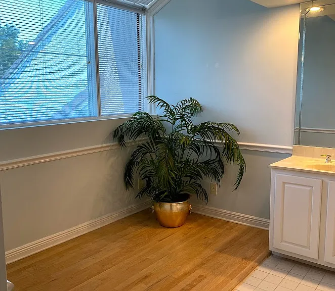 Sitting area in bathroom #2 has large windows that provide an excellent source of natural light.