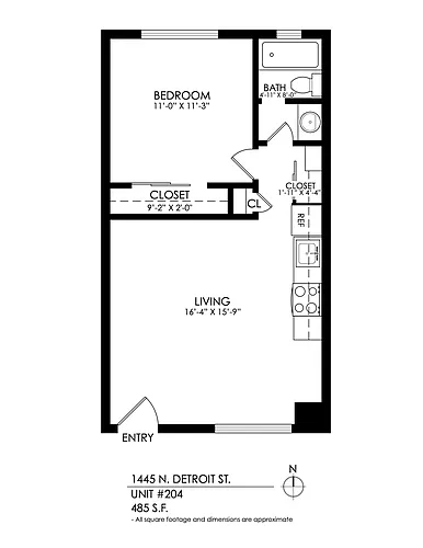 Floor plan 1 Bedroom