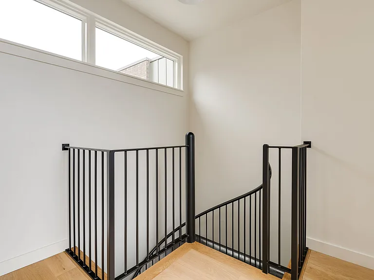 Loft office/nook, spiral staircase